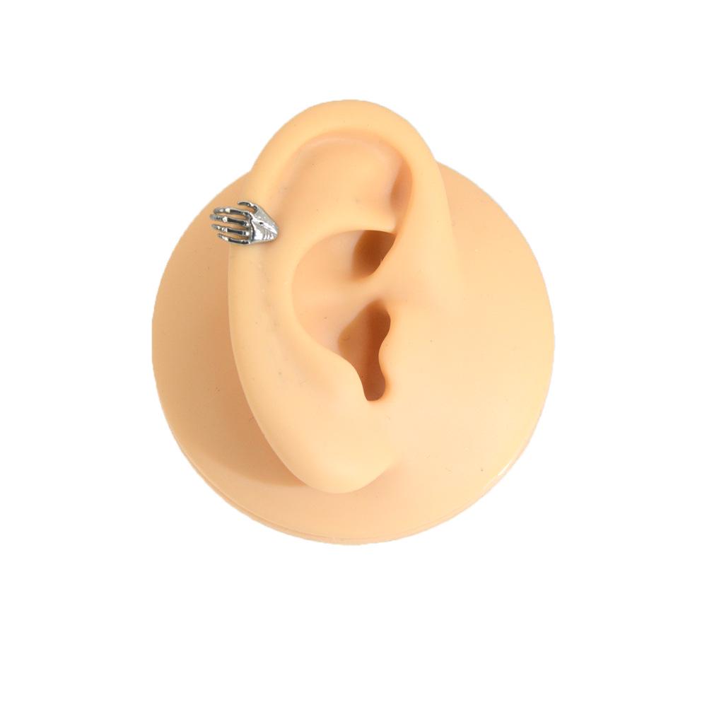 316L Stainless Steel Gothic Skull Claw Cartilage Piercing Stud