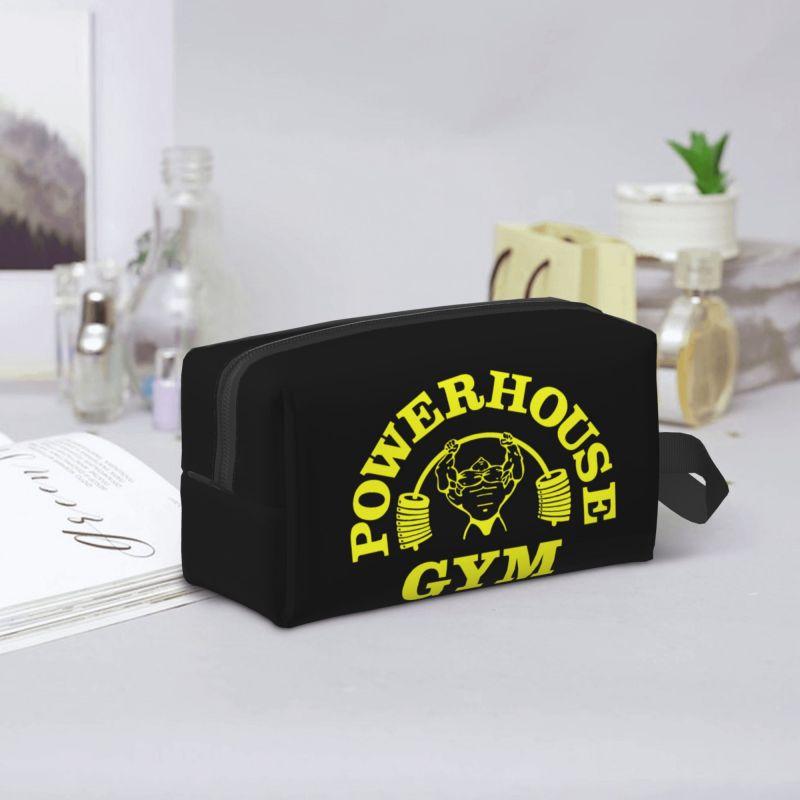 Kawaii Powerhouse Gym Travel Toiletry Bag Women Bodybuilding Fitness Muscle Makeup Cosmetic Organizer Beauty Storage Dopp Kit
