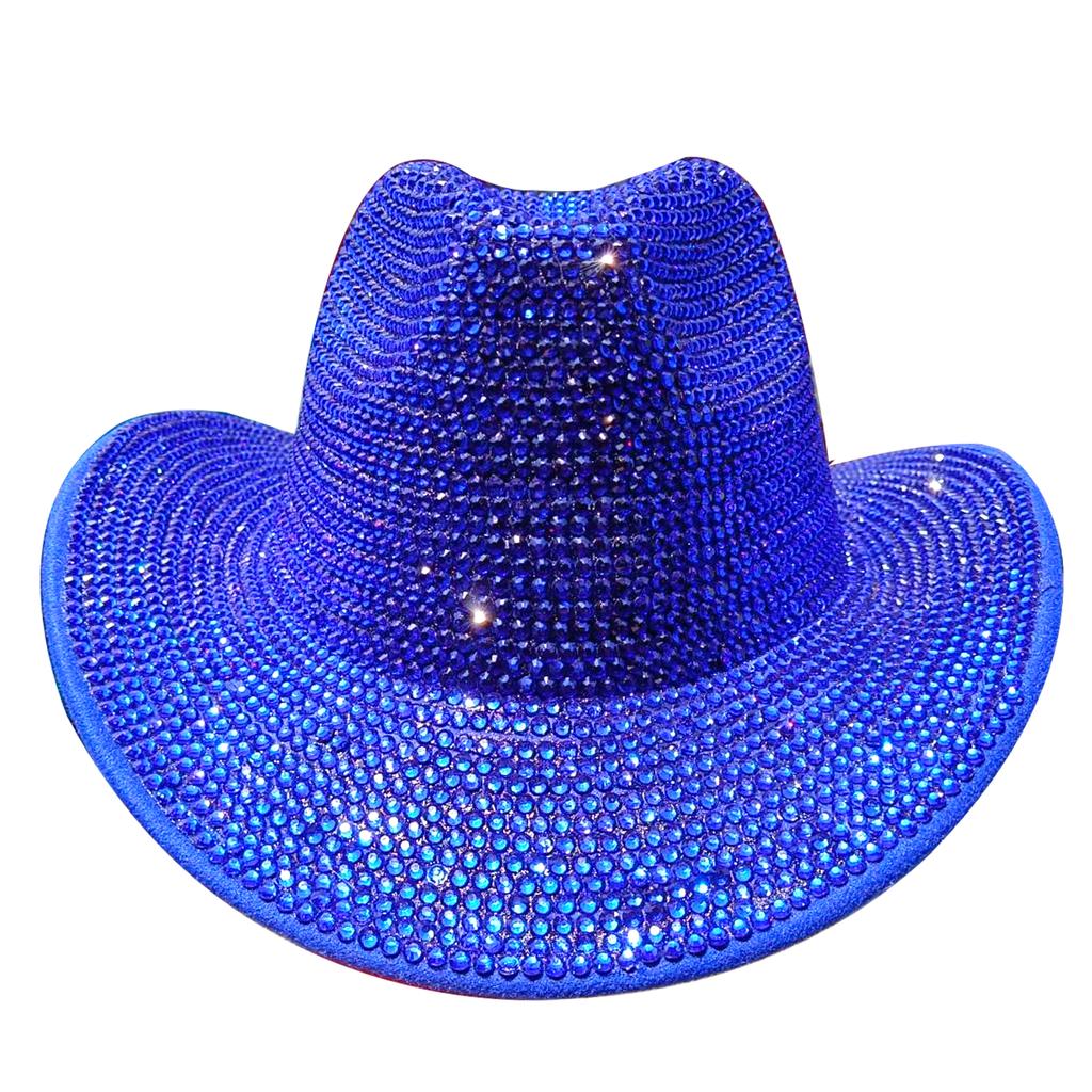 New Rhinestone Cowboy Hat Fedora Hat for Men and Women Jazz Hat Party Stage Performance Hat sombrero vaquero