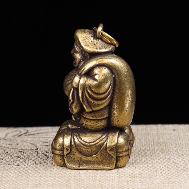 Copper Japan'S Black Sky God Of Wealth Desk Decorations Vintage Brass Home Decor Ornaments Crafts Vintage Handmade Figurines