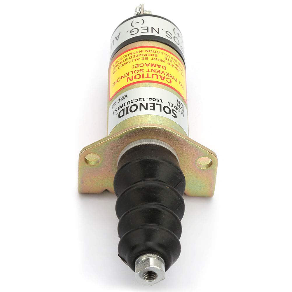 Abschaltmagnetventil Schalter Magnetventil 1504-12C2U1B1S1 12V Stahlgehäuse Motorabschaltung Stopp Magnetventil Ersatzkit 1504-12C2U1B1S1