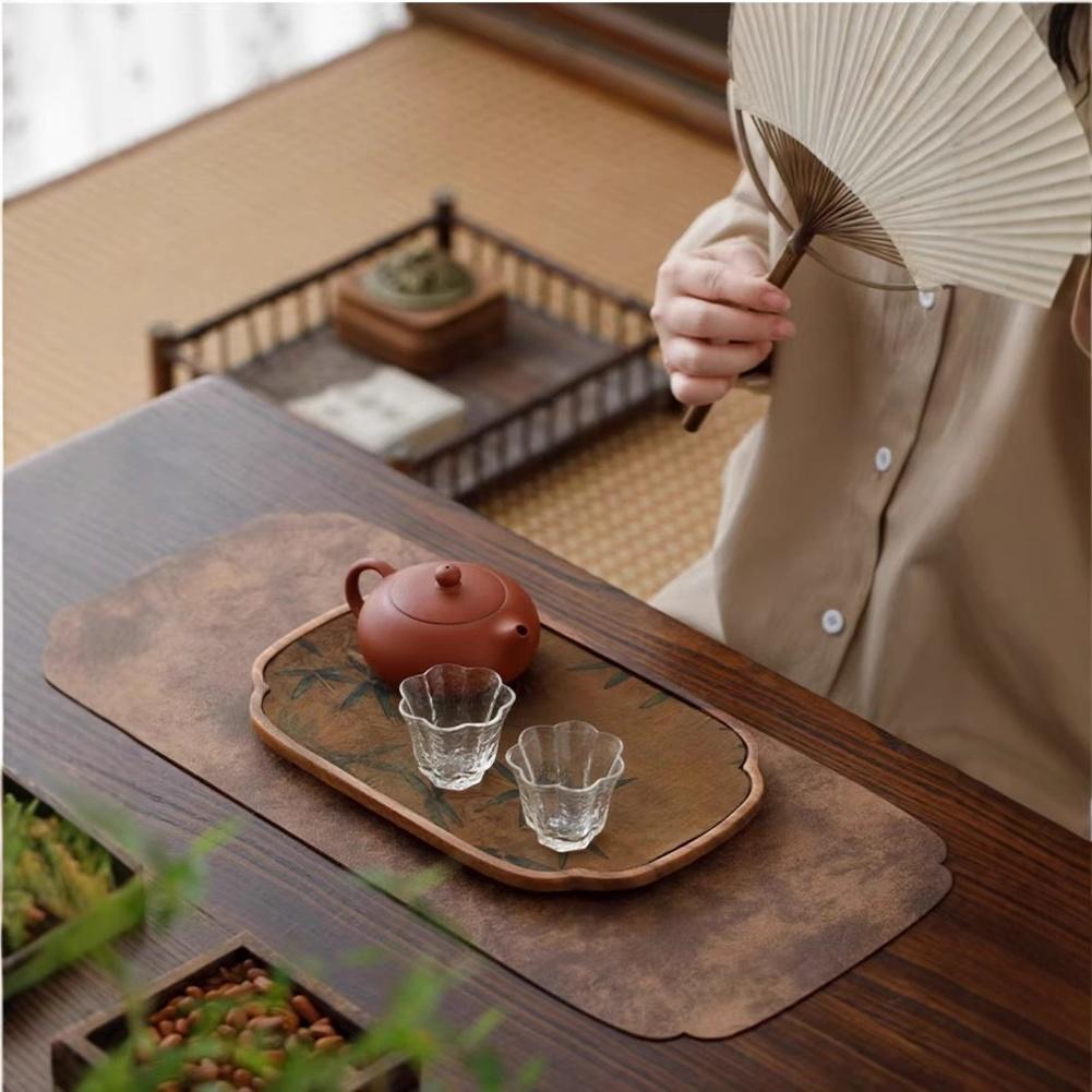 For Serving For Tea Set Vintage Tea Mat Chinese Style Tea Mat Tea Preparation Vintage Decor Elegant Appearance
