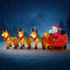 10.17FT Inflatable Santa Claus Sleigh Reindeer Toy LED Lit Festive Gift Christmas Home Ornament Xmas Yard Party Decoration
