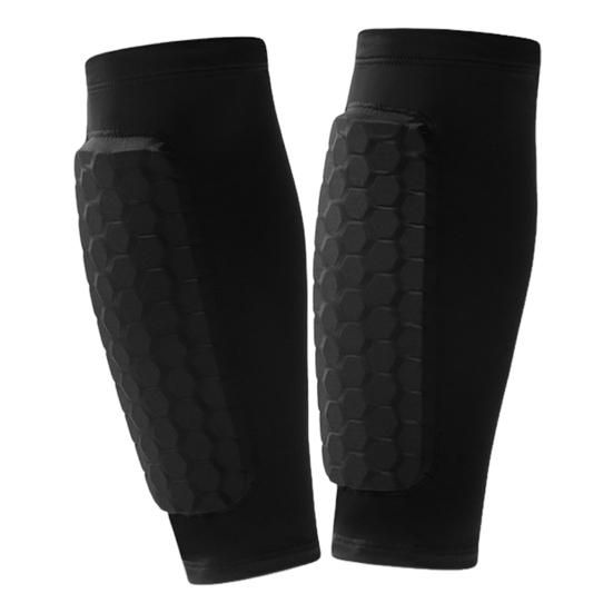 Soccer Shin Guards for Kids Youth Adult Calf Compression Sleeve with Honeycomb Pads Protective Gear for Football Soccer