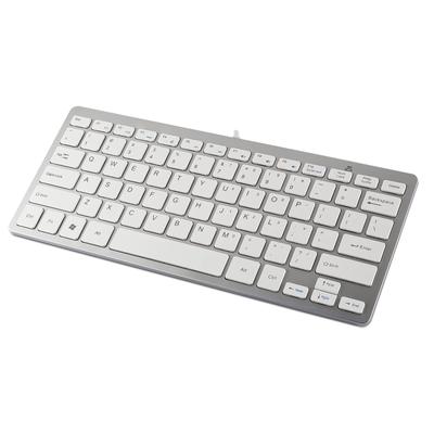 Clavier filaire USB fin et compact, pantographe 78 touches, sans pavé numérique, petit cordon inclus, disposition anglaise, compatible avec les livres