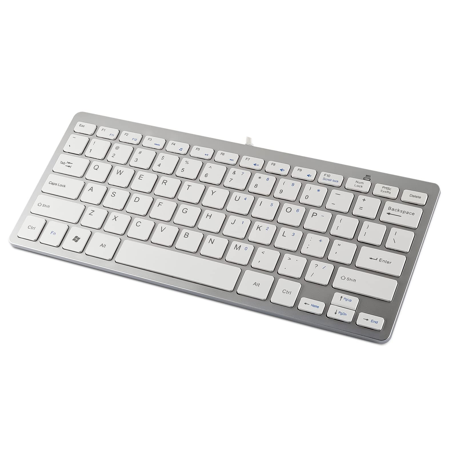 

Keyboard USB Wired Keyboard Thin Compact Keyboard Pantograph 78 Keys No Numeric Keypad Small Cord Included English Layout Keyboard for Book Compatible