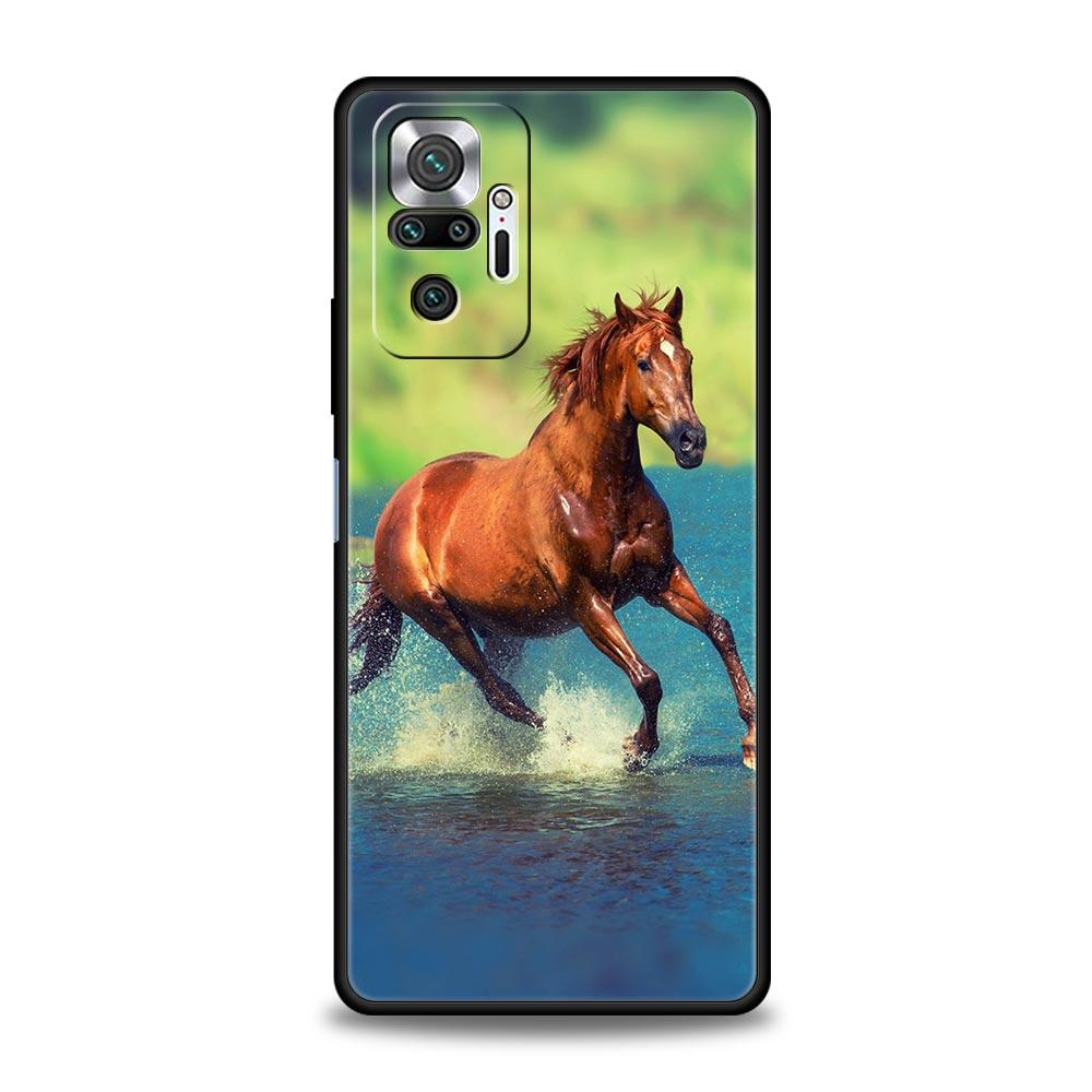 Running Horse Animal Phone Case For Xiaomi Redmi Note 13 12 5G 11 10 Pro Plus 4G 9S 9 8 7 9T 13C 10C 9C 9A Soft Silicone Cover