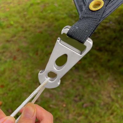 304 Stainless Steel Canopy Fixing Adjusting Buckle Tent Rope Tensioner Guyline Cord Fix Buckles Camping Accessories for Hiking