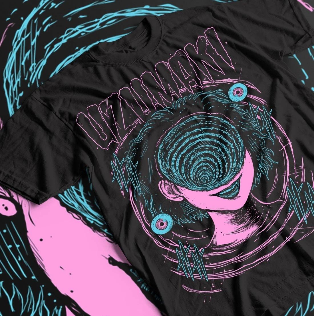 Футболка Junji Ito Uzumaki Ужасы Япония Гуро Смешная Девушка Аниме Подарок Футболка, Унисекс S