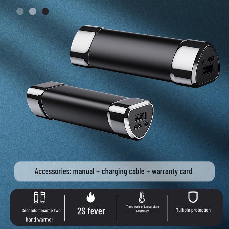 Prenosná USB nabíjateľná vyhrievacia podložka na ruky a power banka s magnetickou separáciou 2 v 1