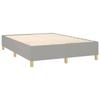 Exclusive House - Bed Slat Base with Mattress Light Grey 140x200cm Fabric