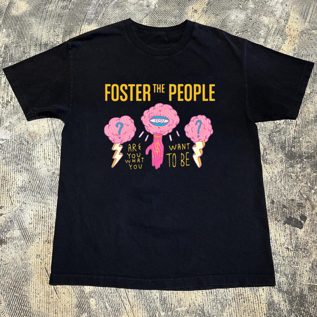 VTG Foster The People Band Schwer Baumwolle Schwarz S-5XL T-Shirt AG832