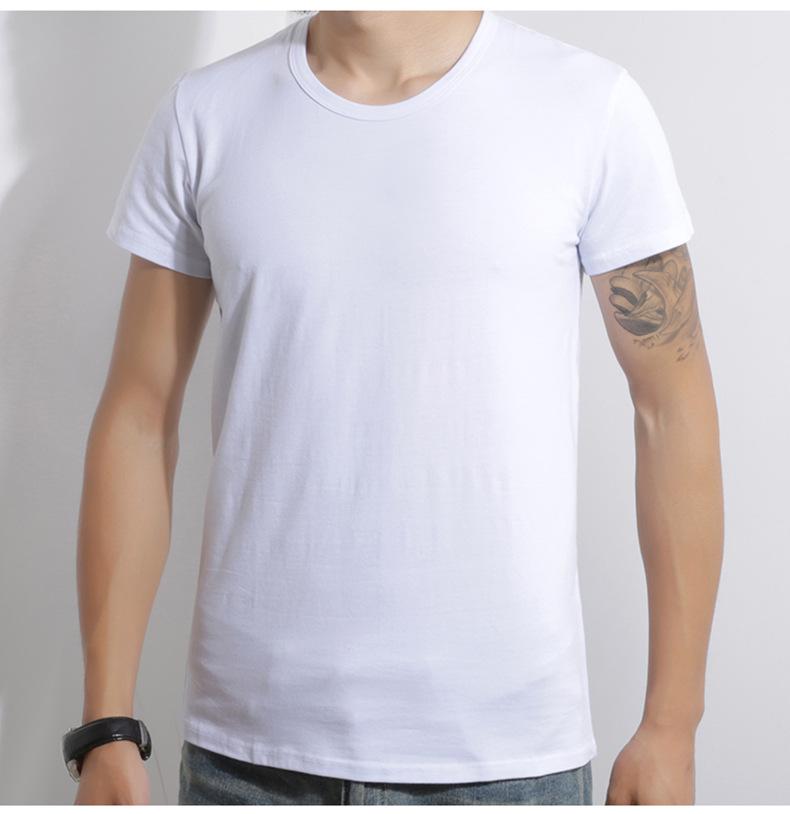 2026 Men's Solid Color Cotton V-Neck Slim Fit Short Sleeve T-Shirt