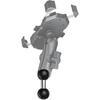 Double 1"" Ball Mount Base Ball Adapter Compatible With RAM Mounts B Size Double Socket Arms, Black, Silver/Black, M-11-1