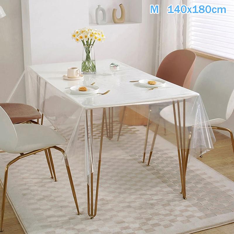 Rectangular Tablecloth Transparent Table Cloth Table Protector Heat Resistant Waterproof Oil Resistant Anti-Scratch Tablecloth