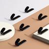 5PCS Adhesive Wall Hooks No Drill Strong Load-Bearing Hooks Durable Carbon Steel Hooks for Bathroom Kitchen Coat Towels