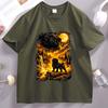 Lustiges Mond-Mops Heulendes T-Shirt Unisex Damen Hunde-Liebhaber T-Shirt Lässig Weich Fitness Sommer Kurzarm T-Shirt Bequeme Kleidung