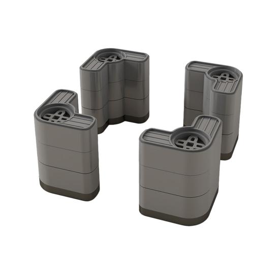 

4 шт. Антивибрационные подкладки для стиральной машины, снижающие шум, амортизирующие ножки Triple Layer темно-серого