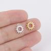 My Shape 5 pcs Small Sun Charms DIY Summer Anklets Bracelet Necklace Stainless Steel Pendants for DIY Jewelry Making