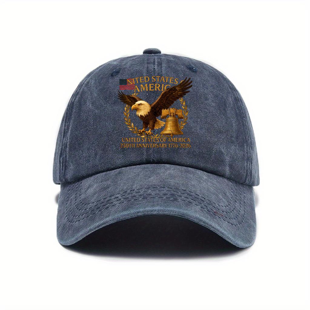 Hot-selling American Anniversary Fashion Denim Baseball Cap Female Retro Printed Soft Top Cap Male