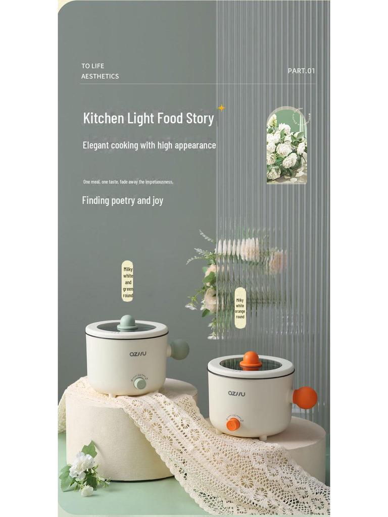 Mini Electric Cooker: Non-Stick Pot for Dorm Cooking, Stir-Fry, and Noodles – Compatible with UK & EU Standards