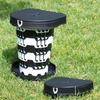 1 buc Nou Îmbunătățit Portabil Pliabil Toaletă Material de Înaltă Calitate Design Patchwork Alb și Negru Multifuncțional Adult Exterior Camping Toaletă