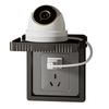 Wall Outlet Shelf Plastic Easy To Install Strong Load Bearing Wall Outlet Holder for Phone Camera Router Black