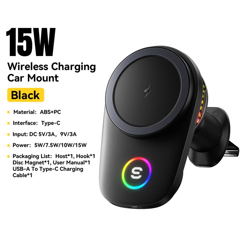 

Essager Magnetic Car Phone Holder Air Vent Car Phone Stand For Magsafe iPhone 17 16 15 Pro Xiaomi Samsung Strong Magnet Holder чёрный