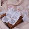 4/8/12/24Pcs Small Boxes Τετράγωνο διαφανές πλαστικό κουτί Θήκη αποθήκευσης κοσμημάτων Φινίρισμα δοχείο συσκευασίας Κουτί αποθήκευσης για σκουλαρίκια