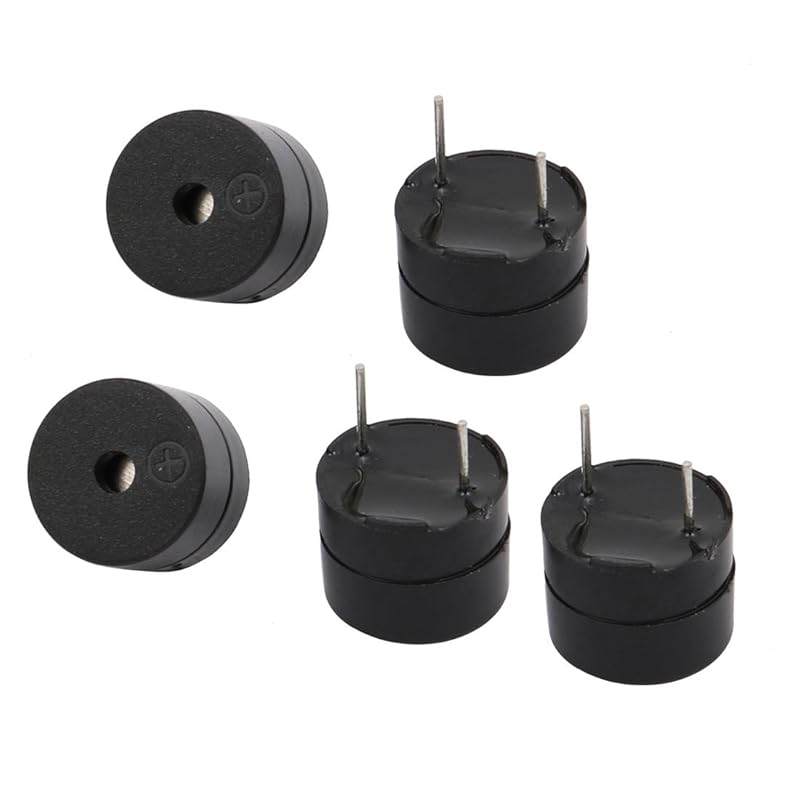 

uxcell 5 pieces 12x9mm 5v 30-40dB industrial active electronic alarm buzzer