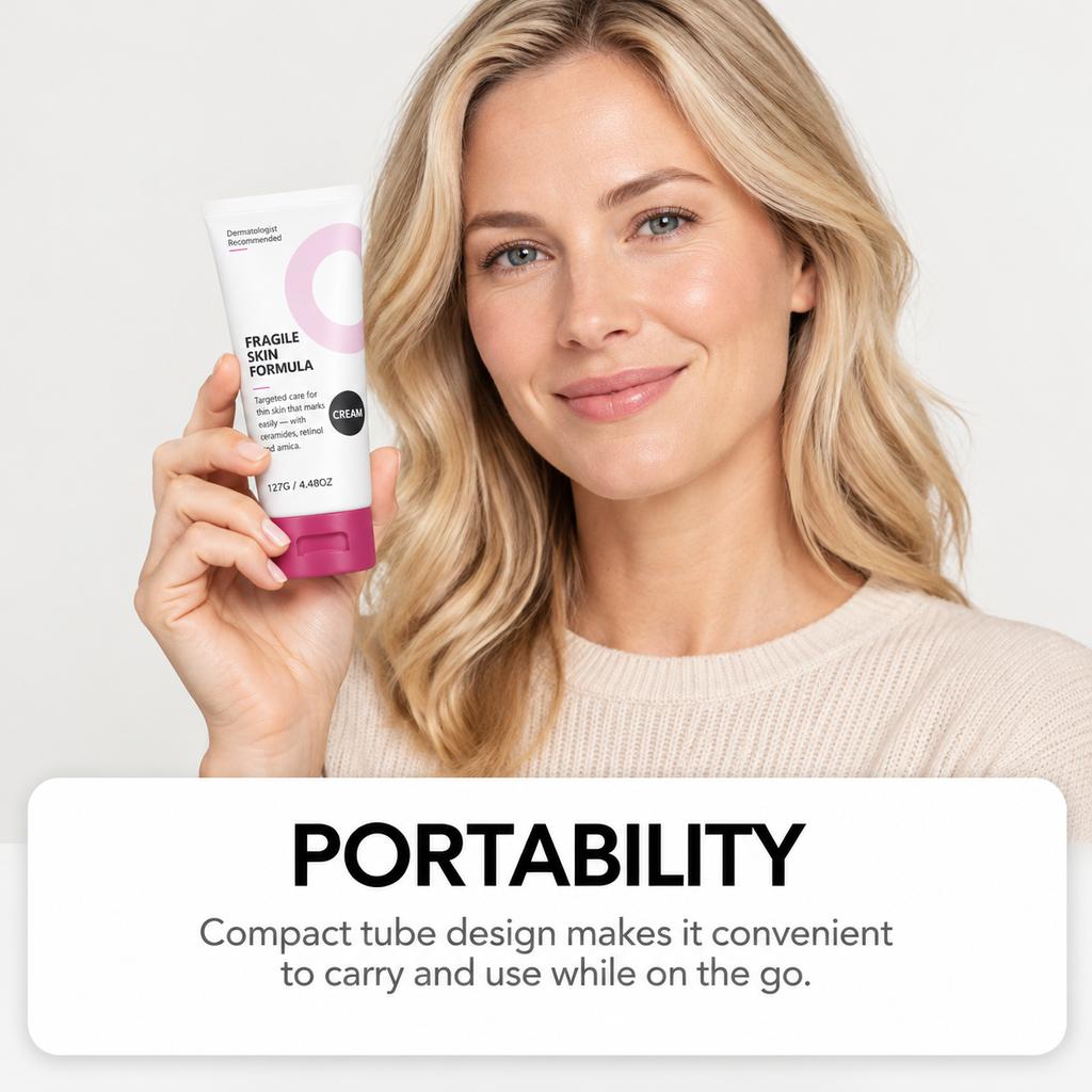 Skin moisturizing and soothing cream: The cream has a fine texture, spreads easily, is smooth, and is small and portable