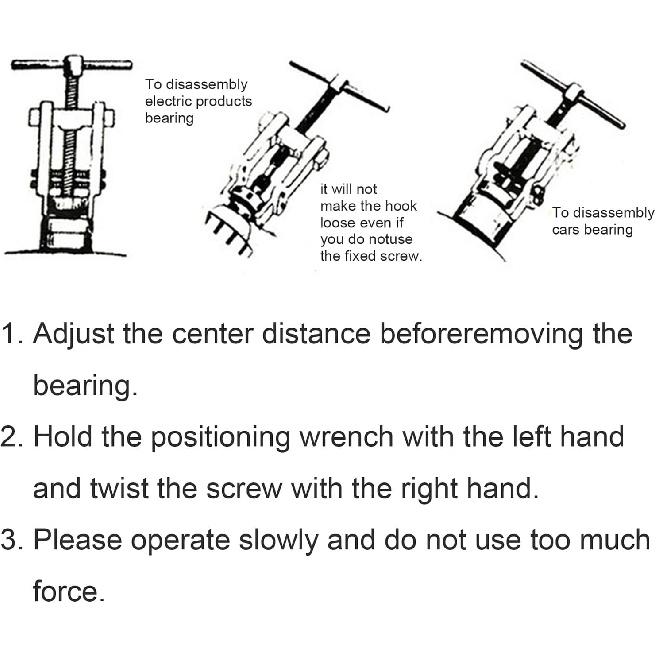 ChgImposs 2 Inch 2-Jaw Gear Puller, Adjustable CR-V Steel Bearing & Gear Separator Tool For Removing Bearings, Pulleys, Flywheels, Auto Mechanic