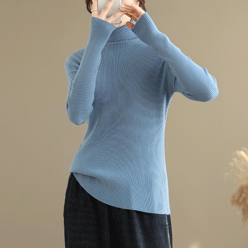 Dzianinowy casualowy oversize vintage wiosna jesień zima sweter pulower damski swetry