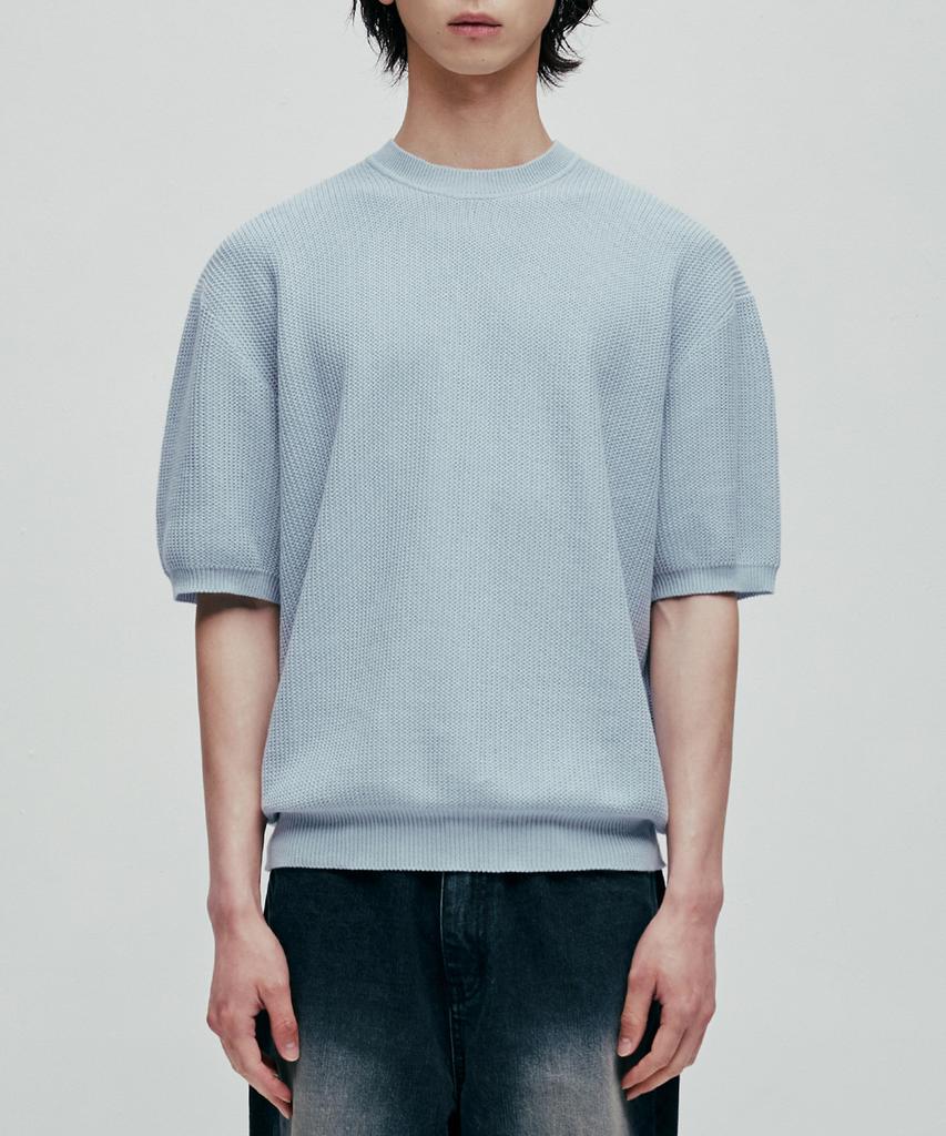 Beulaendideu Hard Twist Holiday Round Knit [Sky Blue]