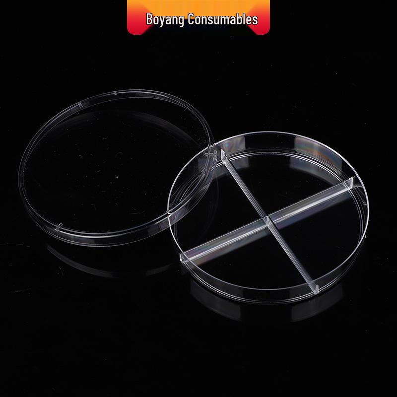 Transparent Disposable Plastic Petri Dish for Bacterial Cell Culture