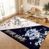 Abstract Personalized Theme Crystal Velvet Floor Rug Personalized Custom Name Text Warm Carpet Home Decoration