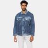 Levis Washed Denim Jacket With Single-Breasted Collar Men Jackets Blue A5782-0007