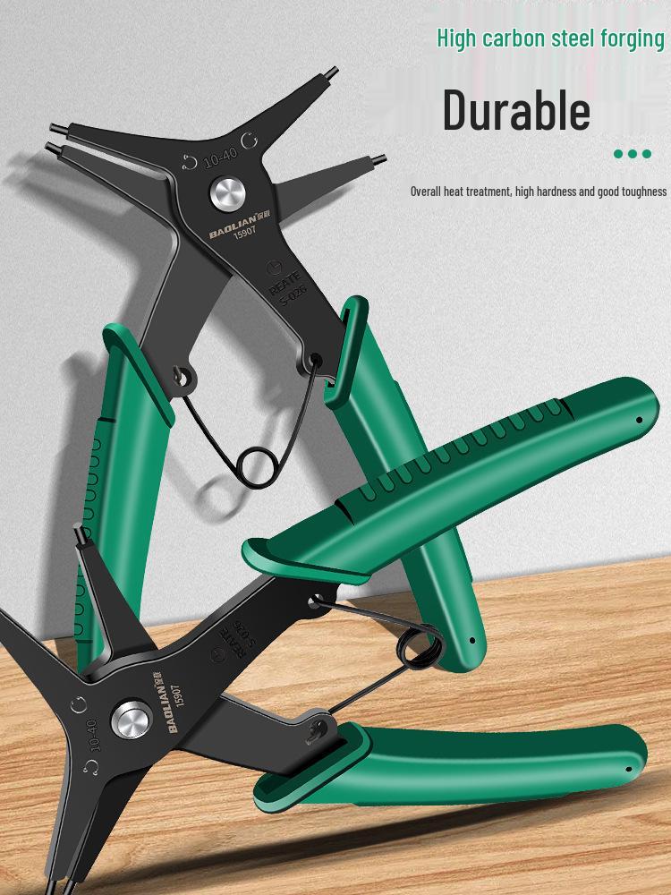 Multifunktions-Sprengringzange für zwei Einsatzzwecke: 2-in-1 Werkzeug zum Entfernen von Innen- und Außen-Sicherungsringen