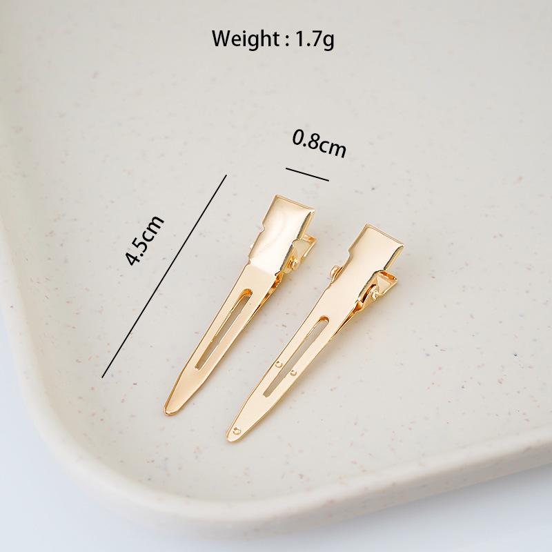 Gold Pointed Tip Duckbill Hairpin Styling Clip