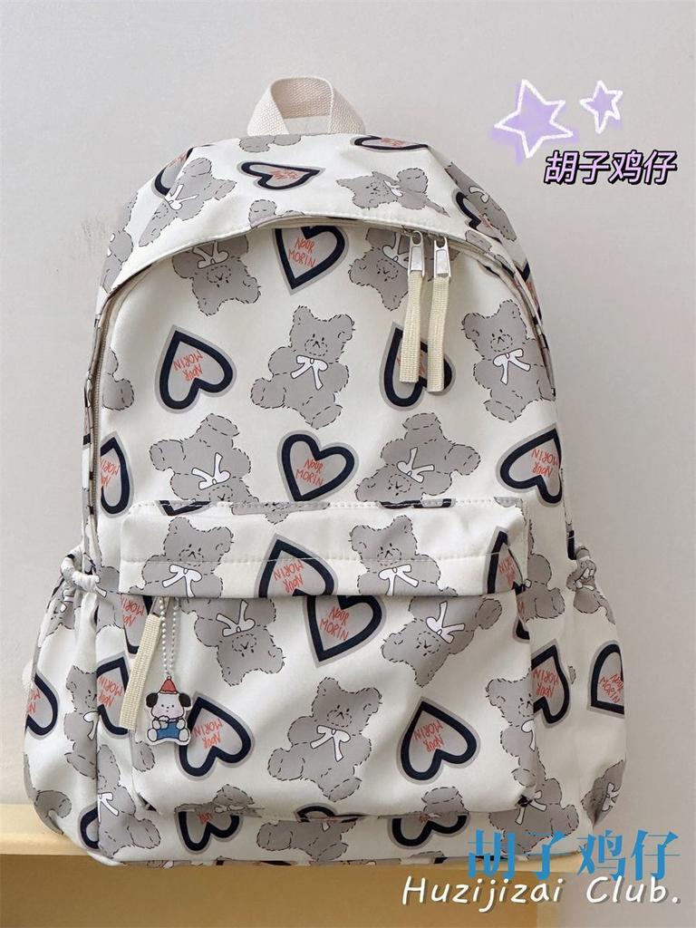 Schoolbagins Japanese Cute Bear Schoolbag Girl Junior High School Student Korean Version Backpack High School Student Large Capacity Backpack