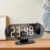 Projection Alarm Clock 3 Levels Adjustable Brightness Mirrored for Home Desk