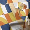 Nordische Retro mittelalterliche Geometrie Schlafzimmer transparente Vorhänge Urlaub Dekoration Fenster Voile Tüll Vorhang