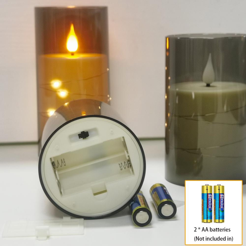 Flameless Electronic LED Candle Light, Flashing Candles, Timer, Remote Control, Battery-operated, Home Decoration, Room Candle