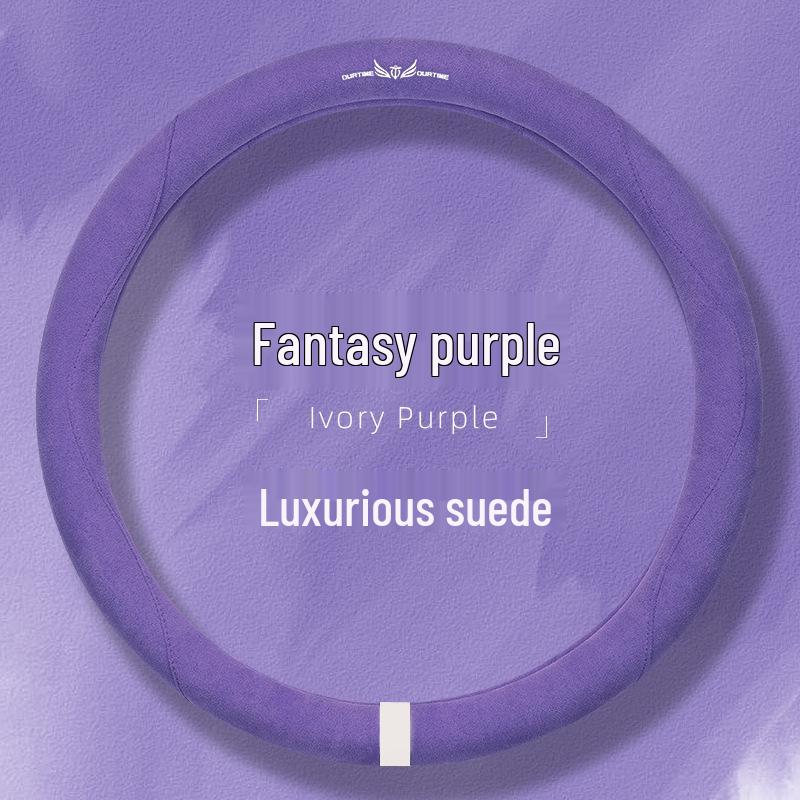 Suede & Fur Steering Wheel Covers: Winter Anti-Slip, Sweat-Absorbing, Luxury Women's Covers