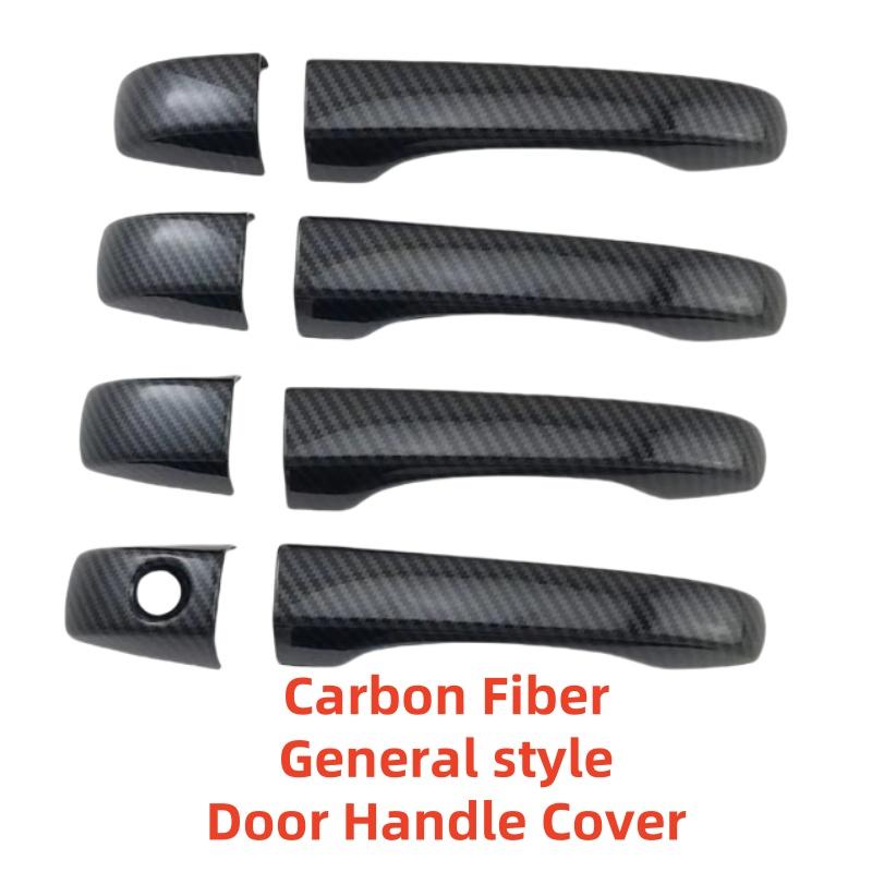 New Car ABS Chrome Piano Black Carbon Accessories For Chrysler 300 300C    Door Handle Bowl Cover Trim Paste Style