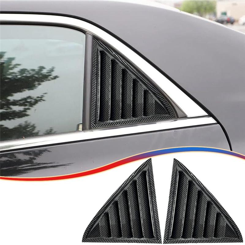 Ac29-Rear Window Louver Cover For Chrysler 300C 2011- Side Window Shutter Cover Trim Carbon Fiber