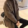 2022 Autumn/Winter Women's Petite Plaid Double-Sided Cashmere Coat: Thin, Casual British Style Overcoat