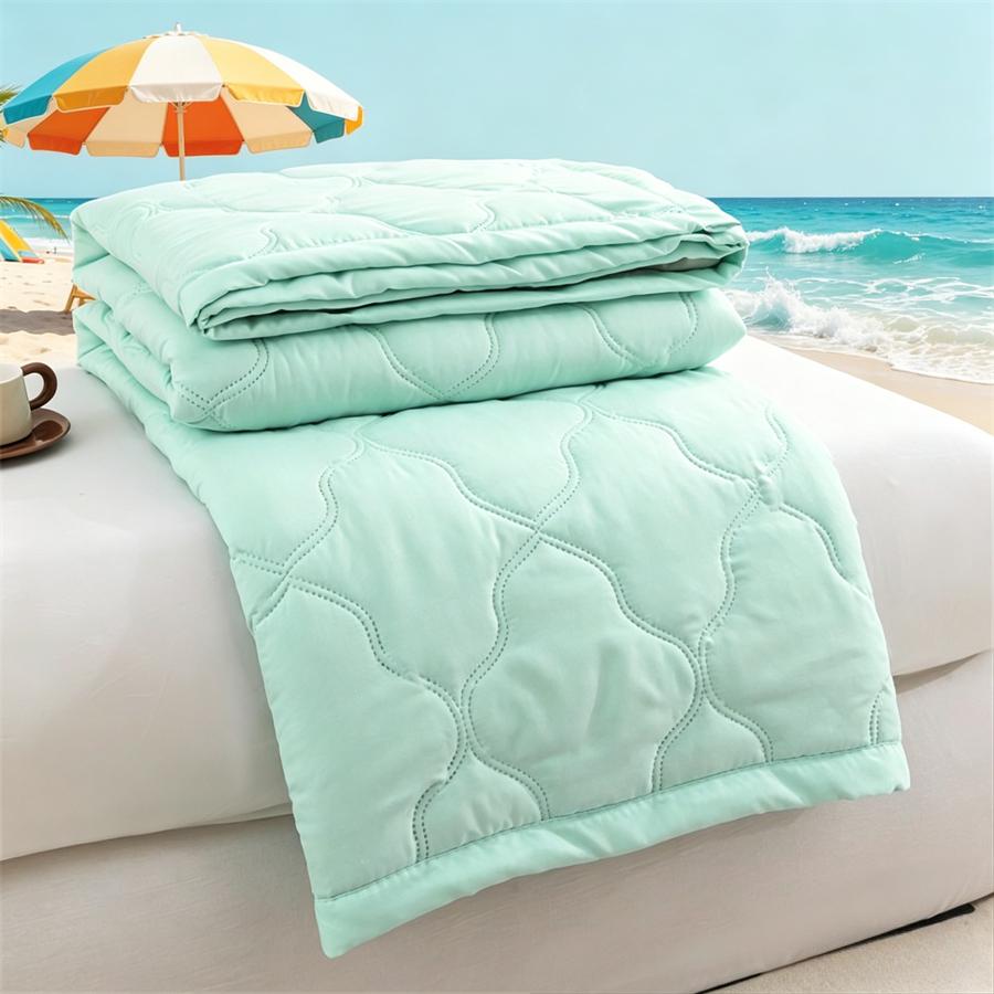 Cartoon Flower Printed Quilted Summer Quilt Lightweight Breathable Air Condition Quilts for Bed Soft Comfort Bedding for Adults