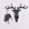 Stag Antler Wall Hook, Black Key Hat Rack, Home Wall Decoration, Hanging Clothes Rack, Animal Shaped Organizer