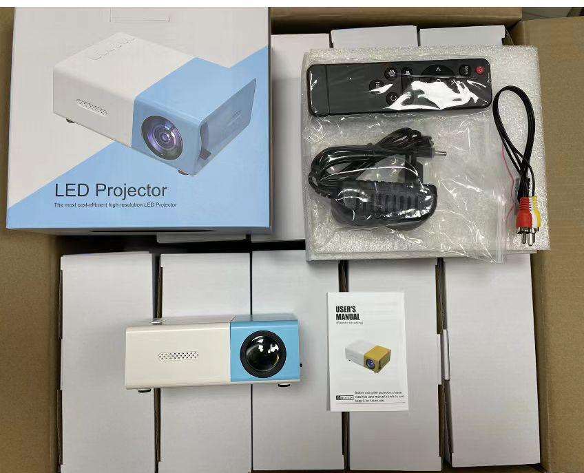Portable YG300 Mini Projector with Wired Screen Mirroring